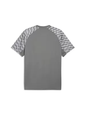 Herren-T-Shirt PUMA TEAMLIGA26 JERSEY 659721_13 FLAT MEDIUM GRAY/ FLACHES MITTELGRAU/PUMAWEIß