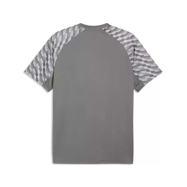  Herren-T-Shirt PUMA TEAMLIGA26 JERSEY 659721_13 FLAT MEDIUM GRAY/ FLACHES MITTELGRAU/PUMAWEIß 