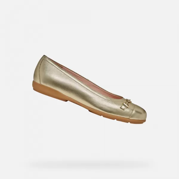  Ballerinas für Damen GEOX ANNYTAH G012969 GOLDEN 