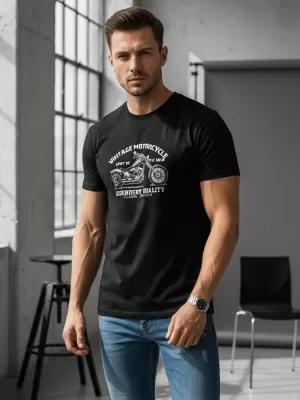 Herren-T-Shirt DSTREET NX057R SCHWARZ