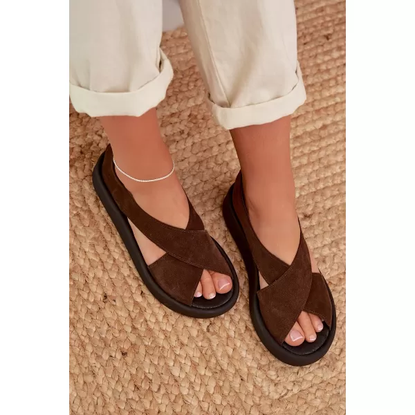  Damensandalen ZAZOO 3196 BRAUN 