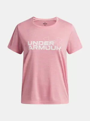 Mädchen-T-Shirt UNDER ARMOUR TECH TWIST WDMK LOGO SS 6007134-600 ROSA