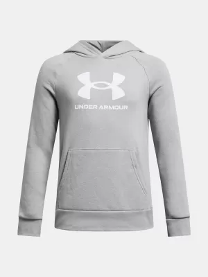 Jungen-Sweatshirt UNDER ARMOUR UA RIVAL FLEECE BL HOODIE 1379791-011 GRAU