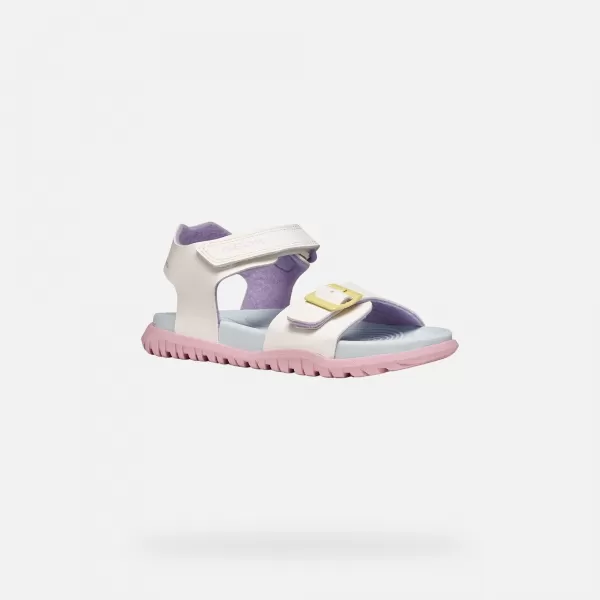  Sandalen für Mädchen GEOX SANDAL FUSBETTO J35HQA000BCC0653 WEIß 