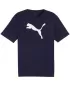 Funktions-T-Shirt für Herren PUMA TEAMRISE LOGO JERSEY COTTON 658705-06 PUMA MARINE/PUMA WEIß