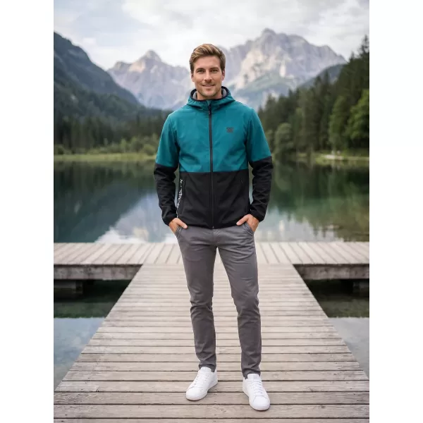  Premium-Softshelljacke für Herren ALTISPORT VOJ/ALM051JACK01 KEROSIN/SCHWARZ 
