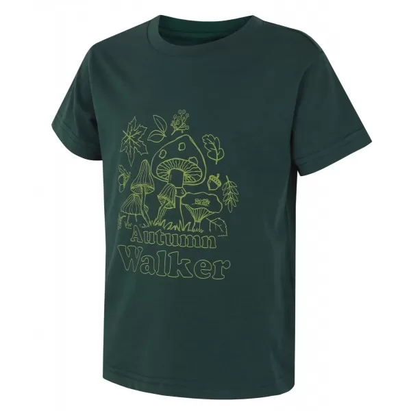  Kinder-T-Shirt HUSKY TEE MUSHROOM K DUNKELGRÜN 