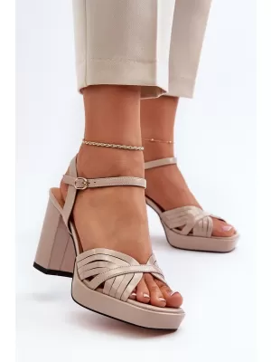 Damensandalen D&A MR38-668 BEIGE