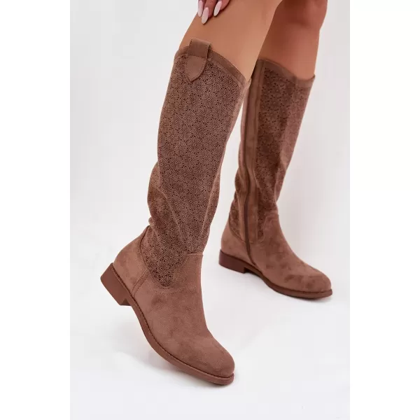  Damenstiefel S.BARSKI HY61-8022 KAFFEE 