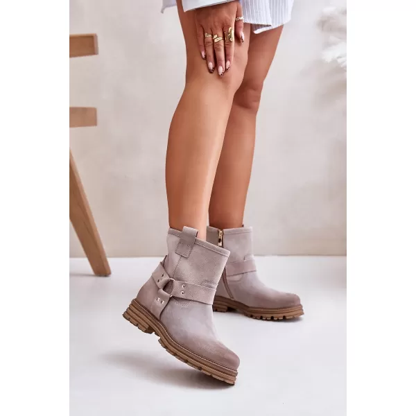  Damenschuhe mit Absatz BOTO CAPPUCINO 33658 VELOURS 