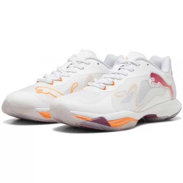  Damenschuhe PUMA VANTAGE NITRO W+ 108563-01 WEIß/BEERE/HITZEFEUER/FLIEDER 
