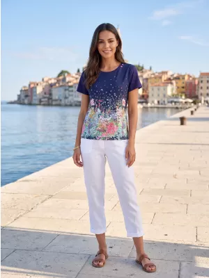 Damen-T-Shirt ALTISPORT HELINA DUNKELBLAU