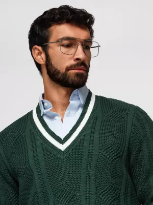 Herrenpullover OMBRE OM-SWSW-0151 GRÜN