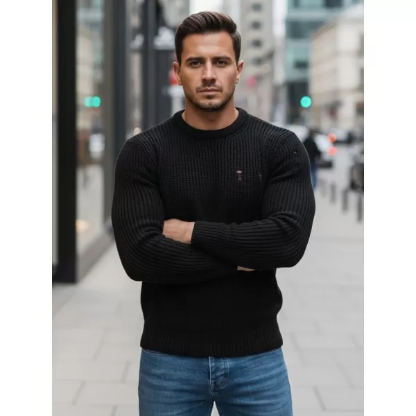  Herrenpullover DSTREET WX1991 SCHWARZ 