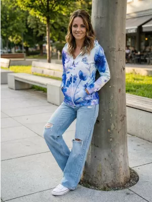Hochwertiges Damen-Sweatshirt mit Reißverschluss ALTISPORT VOJ/ALW127MI02 BLAU/LILA