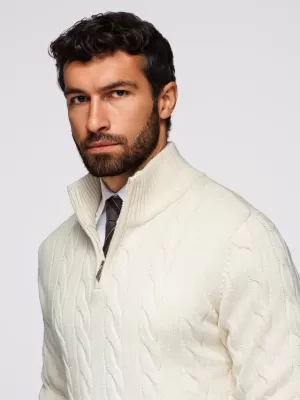 Herrenpullover OMBRE OM-SWZS-0138 CREME