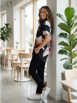 Premium-Shirt für Damen ALTISPORT VOJ/ALW117KOS01 LILIENDUNKEL