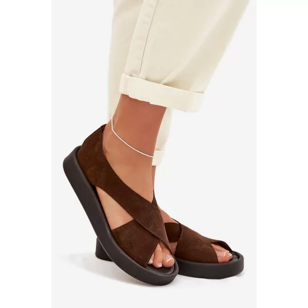  Damensandalen ZAZOO 3196 BRAUN 