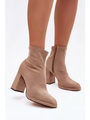 Damenschuhe mit Absatz BOTO KARVELLA 40919 KHAKI