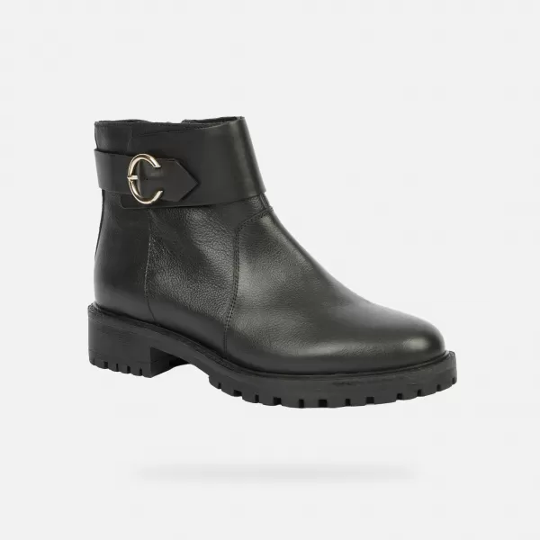  Damen-Stiefeletten GEOX HOARA G004352 SCHWARZ 