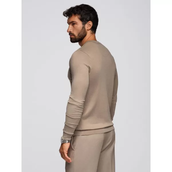 Herrenpullover OMBRE OM-SWBS-0106 DUNKELBEIGE 