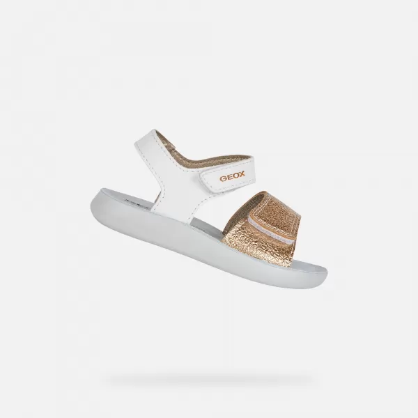  Sandalen für Mädchen GEOX SANDAL LIGHTFLOPPY B455TB054AJC0232 WEIß 