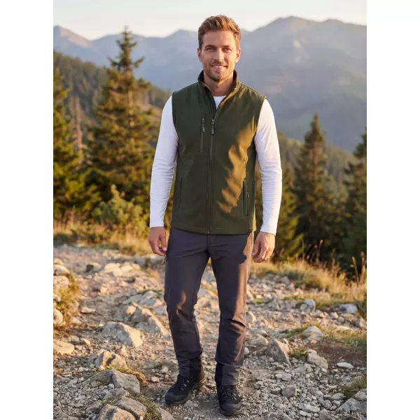  Herren-Softshellweste ALTISPORT NoPrint NP/ALM865 MILITÄR 