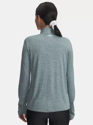 Damen-T-Shirt UNDER ARMOUR TECH 1/2 ZIP- TWIST 1384225-587 BLAU