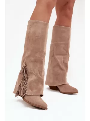 Damenschuhe mit Absatz BOTO ZALIA 38568 KHAKI