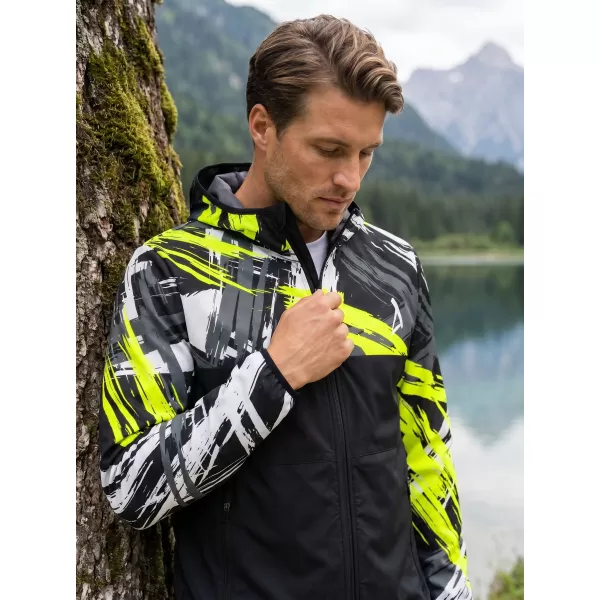  Premium-Softshelljacke für Herren ALTISPORT VOJ/ALM039JACK01 SCHWARZ UND GELB 