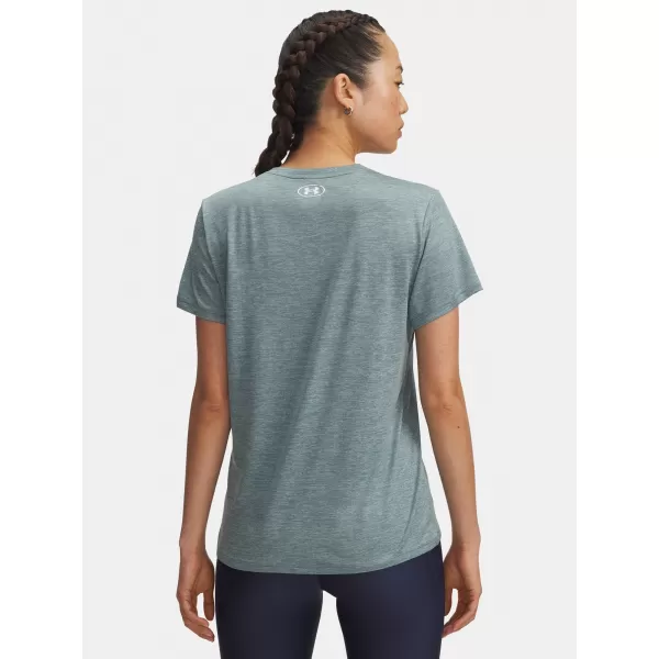  Damen-T-Shirt UNDER ARMOUR TECH SSV- TWIST 1384227-587 BLAU 