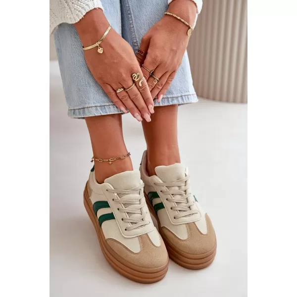  Damen-Sneaker EVENTO NESONICE BEIGE/GRÜN 