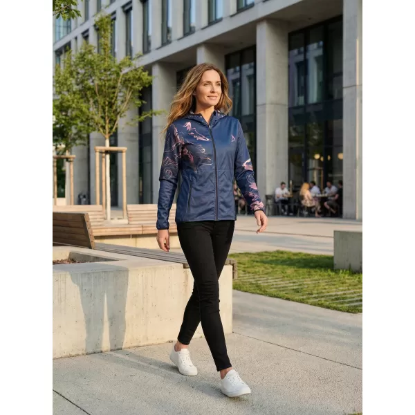  Premium-Softshelljacke für Damen ALTISPORT VOJ/ALW064JACK01 BLAU ROSA 