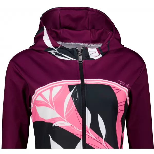  Hochwertiges Damen-Sweatshirt mit Reißverschluss ALTISPORT VOJ/ALW128MI02 ROSA/WEIß 