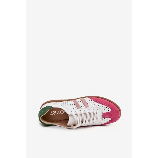  Damen-Sneaker ZAZOO N1318 ROSA/WEIß/GRÜN 