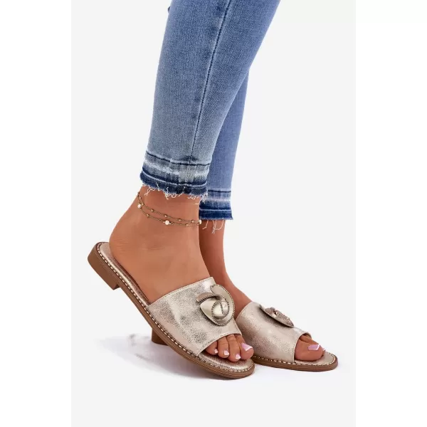  Damensandalen S.BARSKI KV51-007 HELLES GOLD 