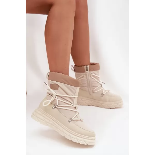  Winterstiefel für Damen LEE COOPER LCJ-25-44-3931 BEIGE 