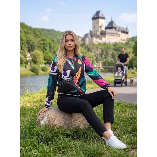  Damenjacke ALTISPORT HADARIT SCHWARZES MUSTER 