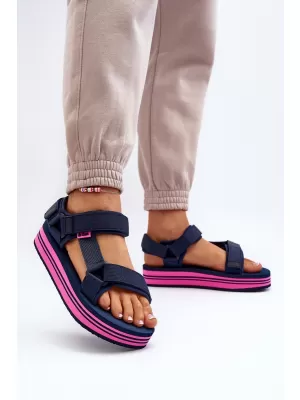 Damensandalen LEE COOPER LCW-24-05-2753L MARINE/FUCHSIA