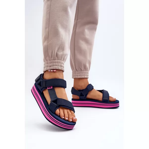  Damensandalen LEE COOPER LCW-24-05-2753L MARINE/FUCHSIA 