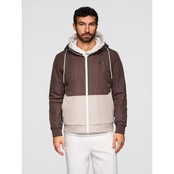  Herrenjacke OMBRE OM-JANP-0242 BRAUN UND BEIGE 