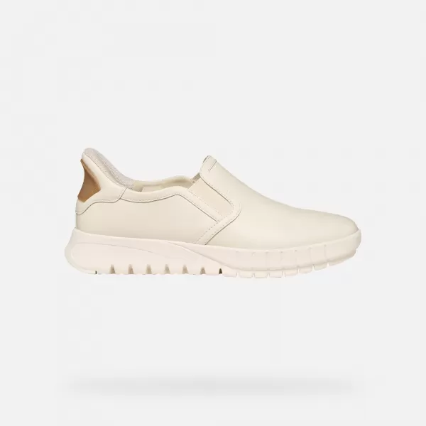  Damen-Sneaker GEOX FLEXTRIDE PLUS FAST IN G012972 CREMIG 