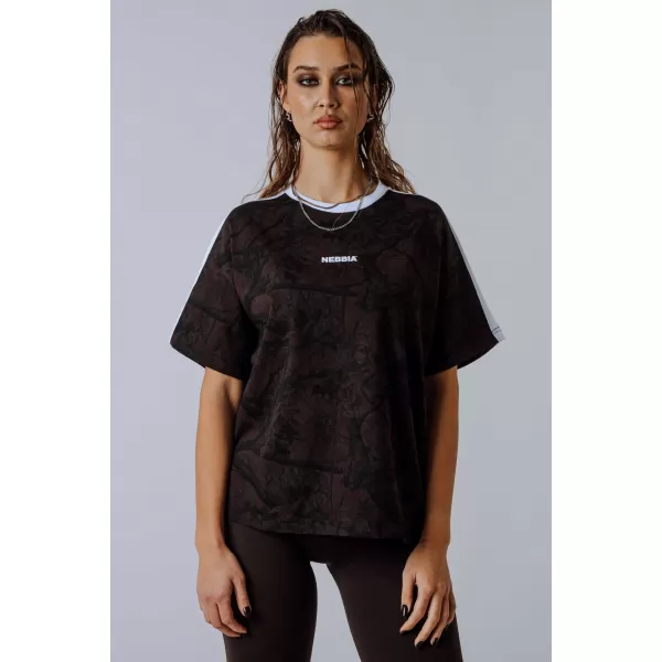  T-Shirt mit entspannter Passform POWER 894 DARK BROWN CAMO Nebbia 