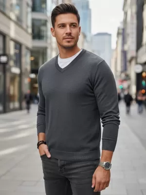 Herrenpullover DSTREET WX2316 HELLGRAU