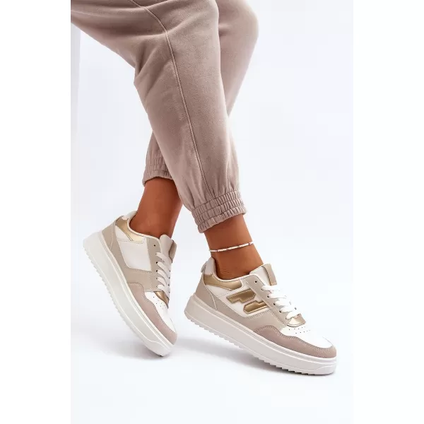  Damen-Sneaker BOTO REGINES 30370 WEIß/GOLD 