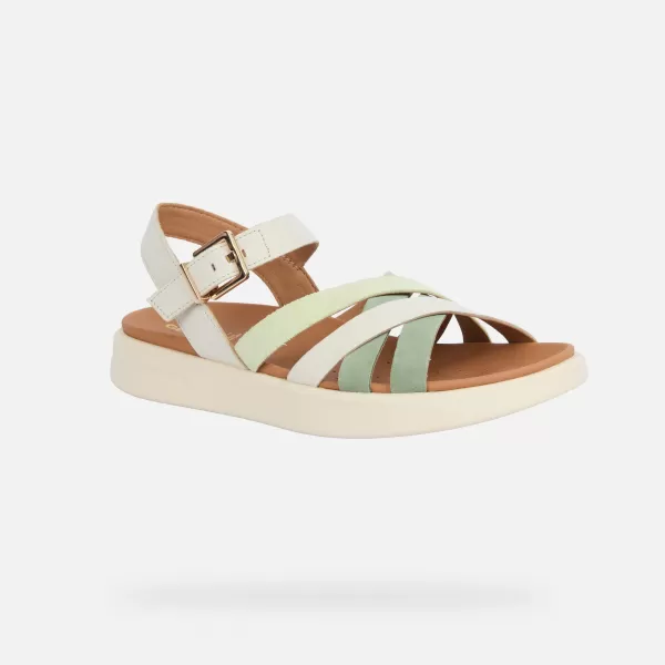  Damensandalen GEOX XAND 2S G012749 CREMIG 