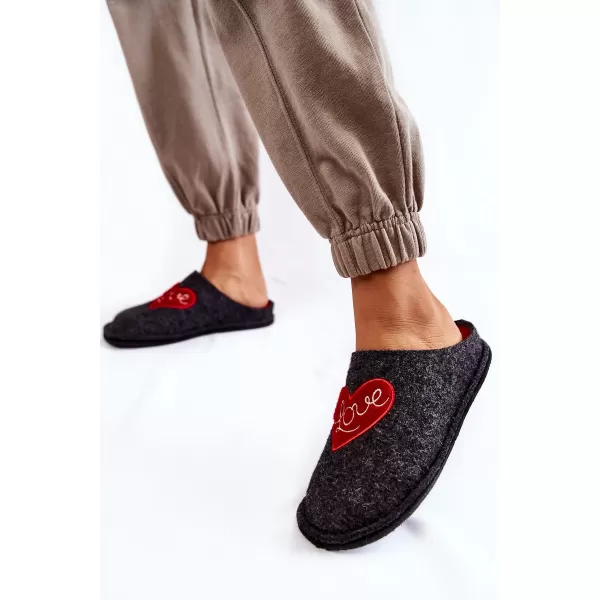  Damenhausschuhe BIG STAR KK276019 SCHWARZ/ROT Big Star Shoes 