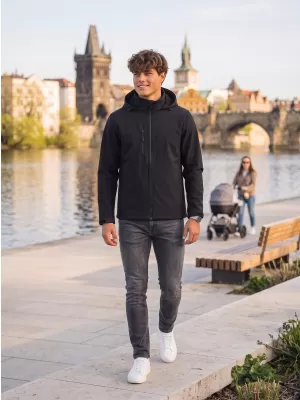 Herren-Softshelljacke ALTISPORT NoPrint NP/ALM845 EBENHOLZGRAU