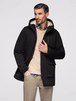 Herrenmantel OMBRE OM-JAPJ-0316 SCHWARZ