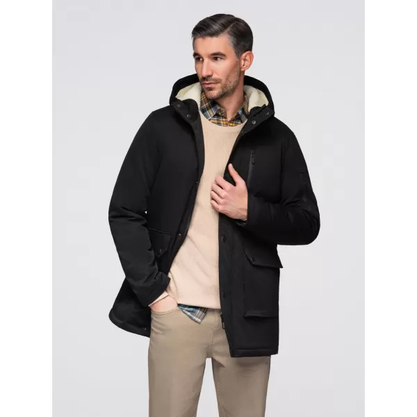  Herrenmantel OMBRE OM-JAPJ-0316 SCHWARZ 